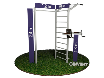 Спортивный комплекс 6 в 1 - Лестница, Турник+перекладина, Брусья, Пресс (UK-052)