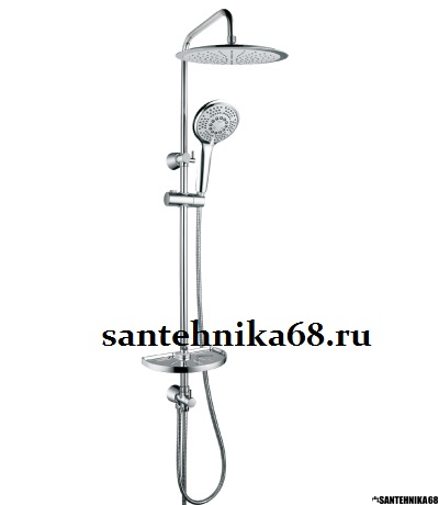 Душевой гарнитур Тропический душ + лейка 5 поз Lemark Лемарк LM8802C