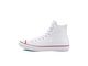 Кеды кожаные Converse Chuck Taylor All Star белые с красным высокие