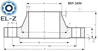 DIN 2630 / DIN 2632 - Фланцы воротниковые Ру 1-10 и Ду 10-4000