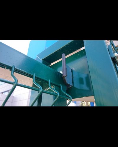 Оцинкованные откатные 3D ворота из сварных прутьев