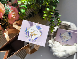 Открытка односторонняя "With big Love", 8 × 6 см