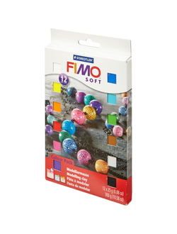 Глина полимерная комплект из 12-ти блоков, FIMO, soft, 8023 01