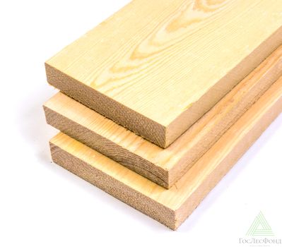 Доска обрезная сухая 25х100х6000 мм, хвоя, сорт 1, вл. 14%, ГОСТ 8486-86