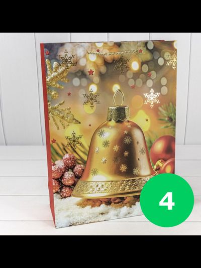 Пакет подарочный &quot;Новогодний&quot; (микс 10), 30*41,5*12см