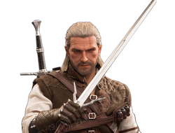 Геральт из Ривии (Ведьмак) - Коллекционная фигурка 1/6 Scale Geralt The White Wolf The Witcher - MTToys