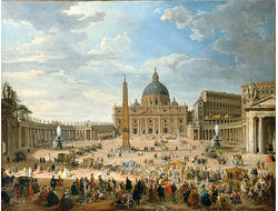 Картина обогреватель, репродукция Джованние Панини Выезд герцога Шуазеля