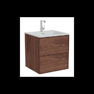 Шкаф Vitra Metropole Edge c 2 ящиками,  подсветкой в верхнем ящике, 60 см, цвет ореховое дерево, 67154