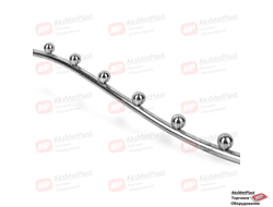 7SL7036A Крючок d-7мм волнообразный хром 9 шариков для профиля системы Vertical L=350 мм