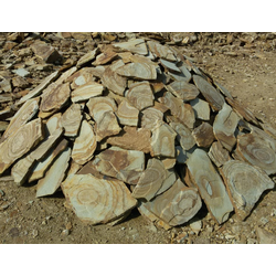 Жёлтый рыжий  песчаник с разводом