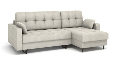 ДВУСПАЛЬНЫЙ ПРУЖИННЫЙ УГЛОВОЙ ДИВАН-КРОВАТЬ ОРЛЕАН, ПРОЧНЫЙ МЕТАЛЛОСКЕЛЕТ, СО СПАЛЬНЫМ МЕСТОМ И МЕХАНИЗМОМ ПАНТОГРАФ, НОЖКИ 10 СМ