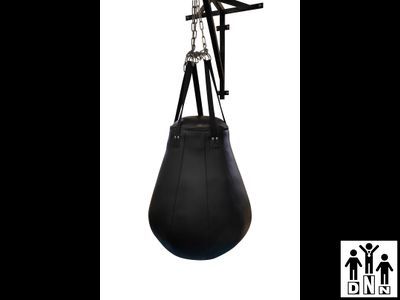 Груша боксерская на стропах из натуральной кожи, Высота 100 см, диаметр 80см, вес 100кг (толщина кож