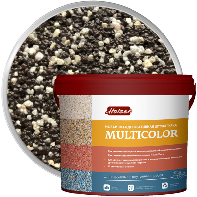 Штукатурка мозаичная акриловая HOLZER MULTICOLOR F-16 25 кг
