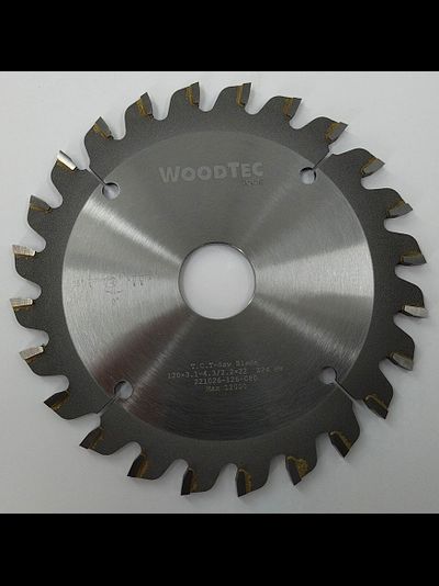 Подрезная пила  для форматно-раскроечных станков Ø120 х 3,1/4,1 х Ø22 х 24Т WoodTec, от