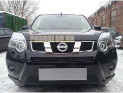 Защита радиатора Nissan X-Trail 2011-2014 black низ PREMIUM