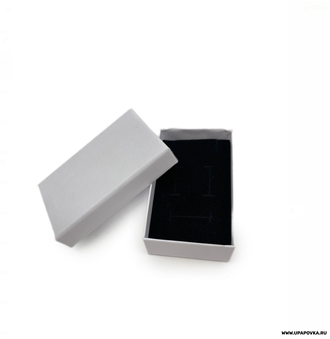 Коробка ювелирная Прямоугольная 7,5 x 4,5 см h - 2,5 см Белая