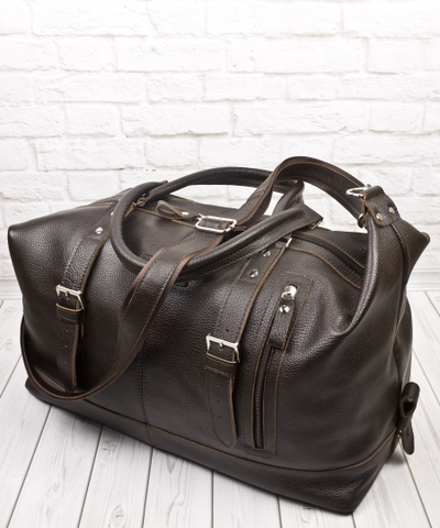 Кожаная дорожная сумка Campora brown (арт. 4019-04)