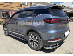 Защита заднего бампера угловая d60/42 для Chery Tiggo 7 Pro 2021-