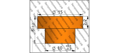 Заглушки на отверстие ø 10 (15/10 мм), берёза, плоская шляпка.