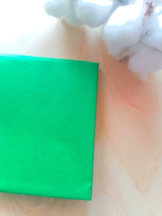 Бумага упаковочная тишью, зеленый 50 х 66 см