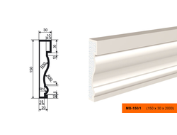 Фасадный молдинг из пенополистирола с покрытием LEPNINAPLAST (Лепнинапласт)  МВ-150/1