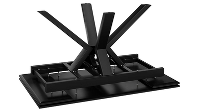 Стол обеденный Дерби Тип 1 Черный муар/Керамика матовая черный мрамор