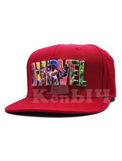 Кепка Marvel red с прямым козырьком