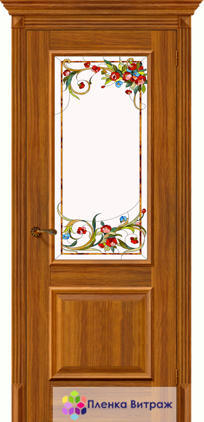 Витражная пленка, витражная пленка самоклеющаяся под заказ,пленочный витраж с красными розами