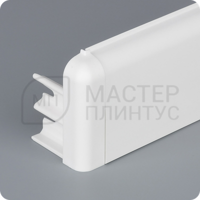Плинтус из дюрополимера Comfort Classic 80 белый с наружным углом