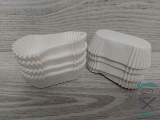 Тарталетки овальные белые 30*65*22,5 мм, 100 шт