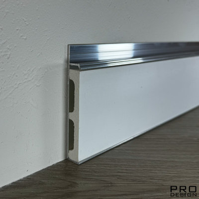 Плинтус скрытого монтажа PRO DESIGN Universal 235 не анодированный
