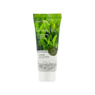 Пенка для умывания 3W Clinic Green Tea Foam Cleansing с экстрактом зелёного чая