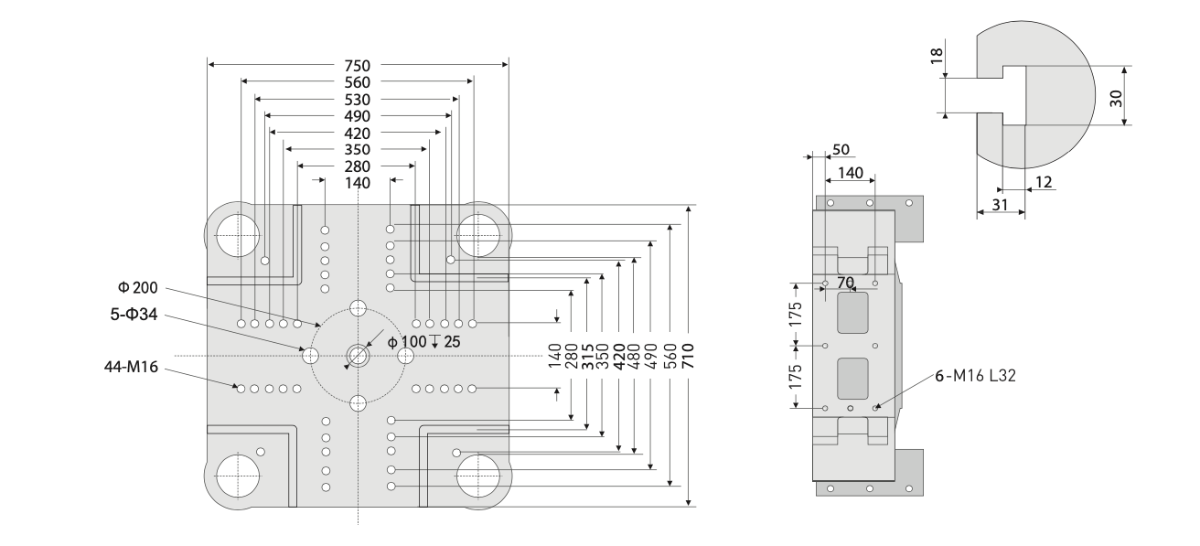 Схема плит полностью электрического ТПА SE-1500V/240