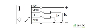 Датчик угла наклона NI I82P-4P12-P-33-C