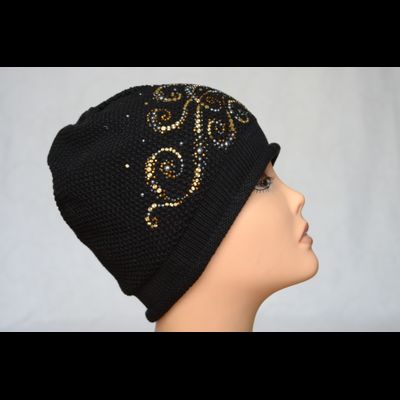 Женская шапка из хлопка Vizio Италия 4431 С черная