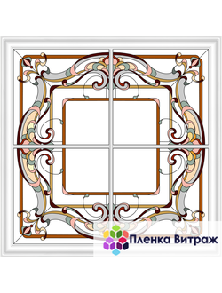 Пленка самоклеющаяся на потолок , витражная пленка, пленочный витраж в стиле арт деко