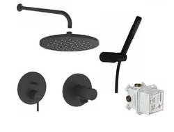 Набор встроенной душевой системы Vitra Origin, матовый черный, A4926636EXP
