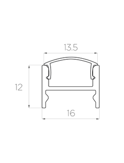 Алюминиевый профиль 4L-1216-S ANOD