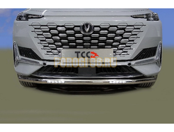 Защита передняя нижняя (с ДХО) 60,3 мм ТСС для Changan UNI-K 2.0 4WD 2023-