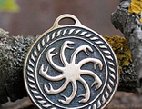 Оберег № 16 Змеевик, бронза, Д-27мм, 27*30мм