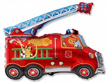 Шар (14&#039;&#039;/36 см) Мини-фигура, Пожарная машина, Красный, 1 шт.