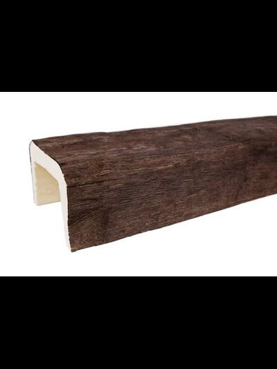 Декоративная балка из полиуретана. Полиуретановая фальшбалка Country Decor строганая вишня