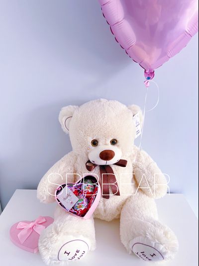 Подарочный набор №11 - Плюшевый мишка 85 см, Шар сердце, Киндер бокс малый