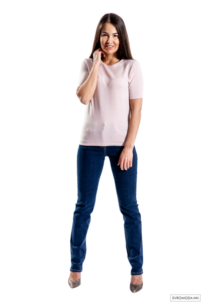 Пуловер женский шерстяной Girocollo розовый Linea Cinque 10/21085-20