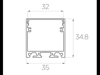 Алюминиевый профиль 4L-3535-S ANOD