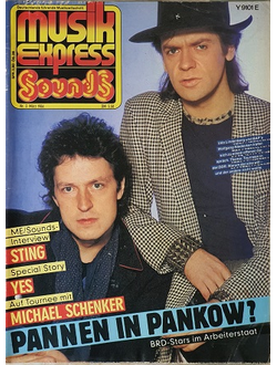 Musikexpress Sounds Magazine March 1984 Udo Lindenberg Иностранные музыкальные журналы, Intpressshop
