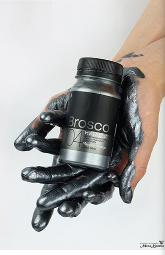 Черное Серебро del Brosco Metallic, краска интерьерная акриловая