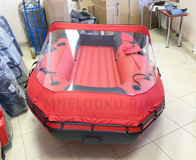 Тент носовой прозрачный Таймень NX 4000 вид с носа