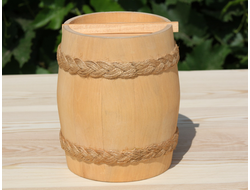 Бочонок для меда 1 литр веревка