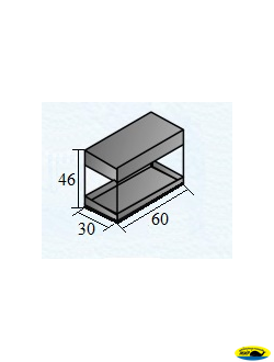 Аквариум 70л. с крышкой 60*46(h)*30 без ламп